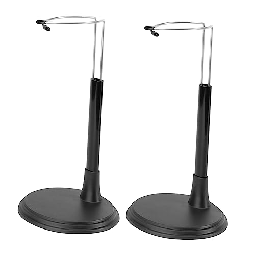 IMIKEYA 2 Stück Lagerregal Aufbewahrungsorganisator Für Puppen Plüsch Für Mädchen Kleiderbügel Für Vintage Puppenständer Puppenanzeige Sieht Puppe Aus Miniaturen Black von IMIKEYA