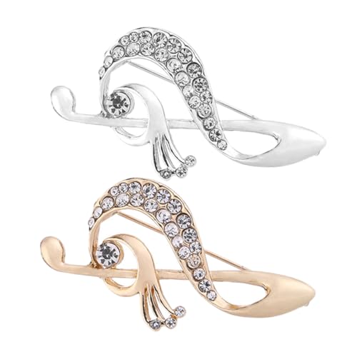 IMIKEYA 2 Stück Musiknotenbrosche Kleiderbroschen Für Damen Brosche Anzugnadel Ornament Broschennadeln Für Im Trend Dekorativ Frauen Broschennadeln Kleidung Schmuck Legierung von IMIKEYA