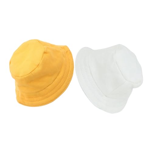 IMIKEYA 2 Stück Puppenkleidungszubehör Deko Puppenhüte Selber Machen Minihüte Zum Basteln Mall-Hut Austauschbare Puppenhüte Miniaturhüte Für Partys Miniaturhüte Basteln Mini-hüte Polyester von IMIKEYA