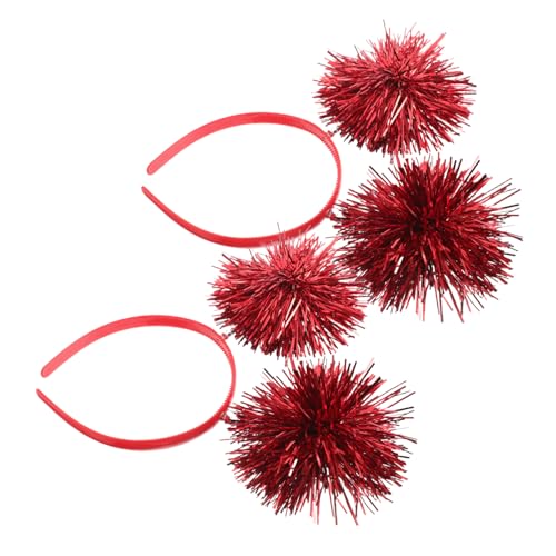 IMIKEYA 2 Stück Rotes Glitzer Pom Pom Haarreifen mit Aluminiumfolie Streifen Leichtes Komfortables Party und Karneval Performance Haarband für Frauen und Mädchen IMIKEYA 2 Stück Rotes Glitzer Pom Pom Haarreifen mit Aluminiumfolie Streifen Leichtes Komfortables Party und Karneval Performance Haarband für Frauen und Mädchen von IMIKEYA