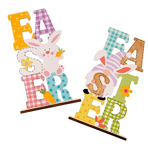 IMIKEYA 2 Stück Teiliges Ostern Holz Ornament mit Bunten für Tischdekoration Kreatives Diy für Ostern für Home Feiern und Festlichkeiten IMIKEYA 2 Stück Teiliges Ostern Holz Ornament mit Bunten für Tischdekoration Kreatives Diy für Ostern für Home Feiern und Festlichkeiten von IMIKEYA