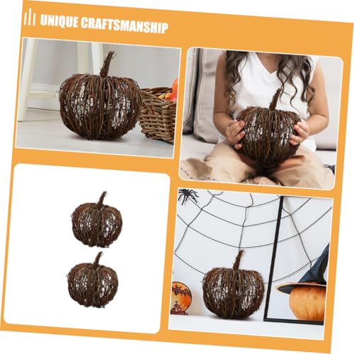 IMIKEYA 2 Stück Teiliges Rattan Kürbis Leichte Handgefertigte Halloween Tischdekoration Natürliche Textur Klassisches Kürbisdesign Vielseitig für Innen und Außenbereich Festlicher IMIKEYA 2 Stück Teiliges Rattan Kürbis Leichte Handgefertigte Halloween Tischdekoration Natürliche Textur Klassisches Kürbisdesign Vielseitig für Innen und Außenbereich Festlicher von IMIKEYA