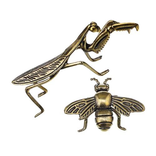 IMIKEYA 2 Stück Vintage Bienenfigur für Teeceremonie und Tischdekoration Handgefertigte Retro Bienenstatuen für Zuhause und Büro Tierornamente für Sammler von IMIKEYA