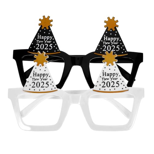 IMIKEYA 2 Stück Year Party Brille Zahlen Design PC Material Fotorequisiten für Silvester Feier und Festival Einsatz Schwarz und Weiß IMIKEYA 2 Stück Year Party Brille Zahlen Design PC Material Fotorequisiten für Silvester Feier und Festival Einsatz Schwarz und Weiß von IMIKEYA