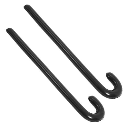 IMIKEYA 2 Stück aufblasbare Krücken party zubehör aufblasbare gehhilfe Party Requisiten party dekoration Kinderkrücken Kostüm Luft aufblasbarer Spazierstock aufblasbarer Gehstock PVC Black von IMIKEYA