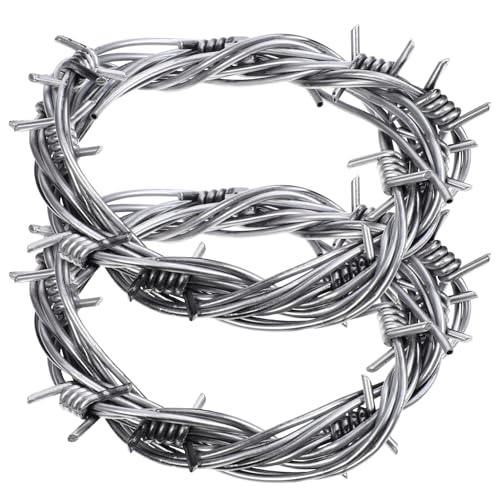 IMIKEYA 2 Stücke Simulationsdrahtkette Bandstütze Lichter Batteriebetrieben Spukhausdekoration Halloween -Dekorationen Lustig Kostüm Aus Stacheldraht Spiele Halloween-partytüten Silver PVC IMIKEYA 2 Stücke Simulationsdrahtkette Bandstütze Lichter Batteriebetrieben Spukhausdekoration Halloween -Dekorationen Lustig Kostüm Aus Stacheldraht Spiele Halloween-partytüten Silver PVC von IMIKEYA