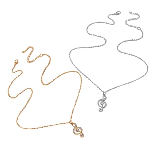 IMIKEYA 2 Teilige Kettenhalskette Mit Charms Für Damen Zierliche Anhängerkette Aus Kupfer Mit Charms Für Damen von IMIKEYA