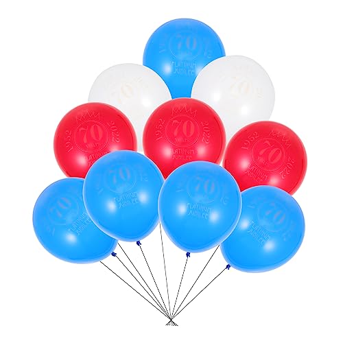 IMIKEYA 20 Stück 2022 Britische Jubiläumsballons latex luftballons latex ballons Platin-Jubiläumsdekorationen Ballons zum 70-jährigen Jubiläum Ornament hochzeitsdeko bedruckte Latexballons von IMIKEYA