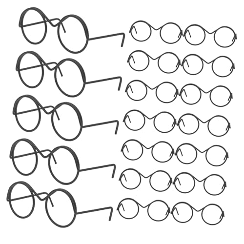 IMIKEYA 20 Stück Mini-Brille runde Puppenbrille mit Rand Puppenkleid Minibrille für Puppen Miniatur Puppenbrillen Puppenbrille Requisite Weihnachtszubehör Metall Black IMIKEYA 20 Stück Mini-Brille runde Puppenbrille mit Rand Puppenkleid Minibrille für Puppen Miniatur Puppenbrillen Puppenbrille Requisite Weihnachtszubehör Metall Black von IMIKEYA