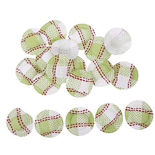 IMIKEYA 20 Stück Puppenhaus Strohpuppen Mini Flaschenhüte Mini Imitations Stroh Strickmützen Mini Puppenhüte DIY Miniatur Puppenhaus Kit Babypuppenzubehör Strohkappe Puppenhut von IMIKEYA