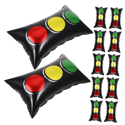 IMIKEYA 20 Stück Teiliges Aluminiumfolie Verkehrsampelballons Rote Gelbe und Grüne Luftballons für Verkehrssicherheit Einfache Befüllung mit Luft oder Helium Dekoration für Rennwagen IMIKEYA 20 Stück Teiliges Aluminiumfolie Verkehrsampelballons Rote Gelbe und Grüne Luftballons für Verkehrssicherheit Einfache Befüllung mit Luft oder Helium Dekoration für Rennwagen von IMIKEYA