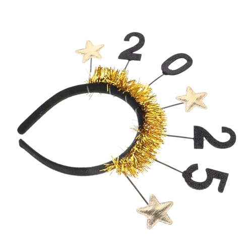 IMIKEYA 2025 Stirnband Und Kopfbedeckung Für Das Neue Jahr Silvesterdekorationen Partyzubehör Für Ein Glückliches Jahr Happy Year-stern-stirnband Neujahrs-bandana Urlaub Stoff Golden IMIKEYA 2025 Stirnband Und Kopfbedeckung Für Das Neue Jahr Silvesterdekorationen Partyzubehör Für Ein Glückliches Jahr Happy Year-stern-stirnband Neujahrs-bandana Urlaub Stoff Golden von IMIKEYA