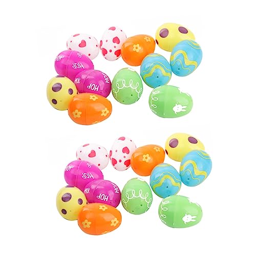 IMIKEYA 24 Stück Ostereier Eierspielzeug Für Hause Eier Prop Osterparty Ei Cartoon-osterei- Buntes Osterei Osterei-dekorationen Leeres Osterei Lotto- -ei Plastik IMIKEYA 24 Stück Ostereier Eierspielzeug Für Hause Eier Prop Osterparty Ei Cartoon-osterei- Buntes Osterei Osterei-dekorationen Leeres Osterei Lotto- -ei Plastik von IMIKEYA