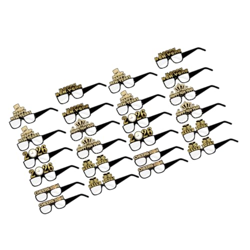IMIKEYA 24 Stück Teiliges Schwarz Gold Neujahrsbrillen aus Papier mit Glitzer Party Accessoire für Silvesterfeier Foto Requisiten für Erwachsene und Jugendliche IMIKEYA 24 Stück Teiliges Schwarz Gold Neujahrsbrillen aus Papier mit Glitzer Party Accessoire für Silvesterfeier Foto Requisiten für Erwachsene und Jugendliche von IMIKEYA