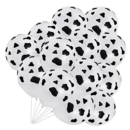IMIKEYA 25 Stück Kühe Bedruckte Luftballons Kuh Ballons Kostüm Aufblasen Ballongirlande Aufblasbares Kostüm Western-cowgirl-partyballons Dekoration Für Junggesellinnenabschiede Emulsion von IMIKEYA