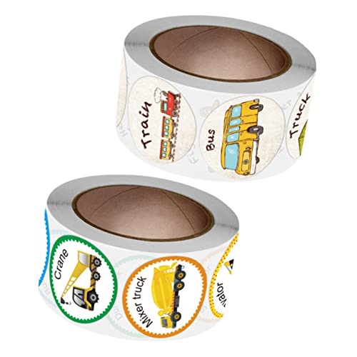 IMIKEYA 2Rollen Belohnungsaufkleber für Fahrzeugmotiven Sichere und Lustige Sticker für Klassenzimmer Partys für Belohnung und Motivation von IMIKEYA