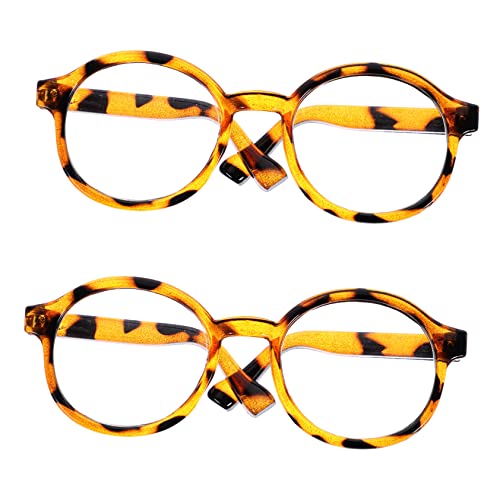 IMIKEYA 2Stücke Brillenspielzeug Mit Leopardenmuster Dekorative Transparente Brille Für Puppen Stilvolle Modebrille Praktische Ziergläser Für Kreative Spiele von IMIKEYA