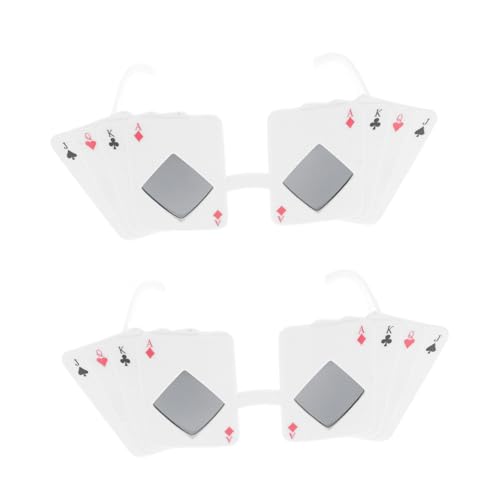IMIKEYA 2Stücke Poker Themen Sonnenbrillen für Erwachsene Einzigartige Spielkartenbrillen für Halloween und Kostümpartys Brillenzubehör für Unvergessliche Fotos IMIKEYA 2Stücke Poker Themen Sonnenbrillen für Erwachsene Einzigartige Spielkartenbrillen für Halloween und Kostümpartys Brillenzubehör für Unvergessliche Fotos von IMIKEYA