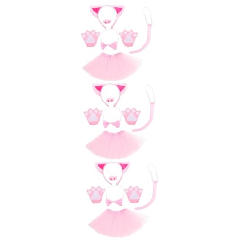 IMIKEYA 3 Sätze Schweinekostüm-Set und Ohren Halloween-Tutu Erwachsene Rock Schweinchen Party Cosplay-Kostüm für Cosplay-Zubehör Kindergartenkostüm Tierstirnband Gittergewebe Rosa IMIKEYA 3 Sätze Schweinekostüm-Set und Ohren Halloween-Tutu Erwachsene Rock Schweinchen Party Cosplay-Kostüm für Cosplay-Zubehör Kindergartenkostüm Tierstirnband Gittergewebe Rosa von IMIKEYA