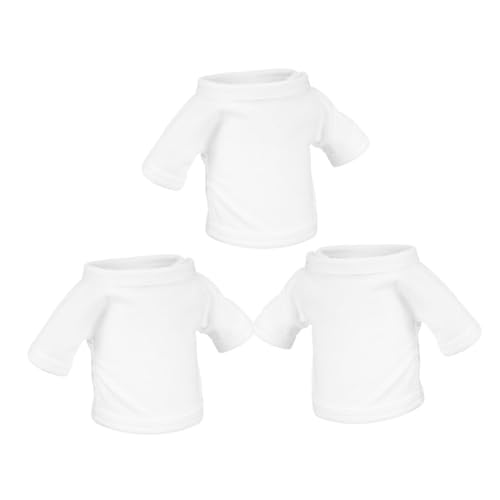 IMIKEYA 3 Stück Bären Puppenkleidung Stoff Plüsch Für Puppen Actionfiguren Kleidung Bärenkleidung Puppenhemd Tierhemd Bärenhemd Actionfiguren Kleidung Puppenkleidung Stoff Weiß von IMIKEYA