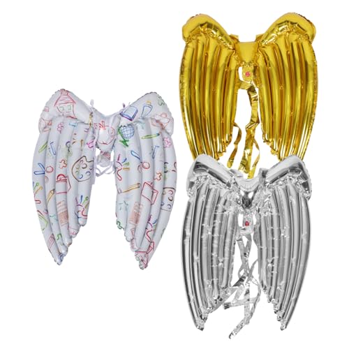 IMIKEYA 3 Stück Ballon mit Engelsflügeln Partyballons Folienballon Folienhalloween-Luftballons Geburtstag Luftballons Wonderland Party Ballon Cosplay-Flügel Aluminiumfolie IMIKEYA 3 Stück Ballon mit Engelsflügeln Partyballons Folienballon Folienhalloween-Luftballons Geburtstag Luftballons Wonderland Party Ballon Cosplay-Flügel Aluminiumfolie von IMIKEYA