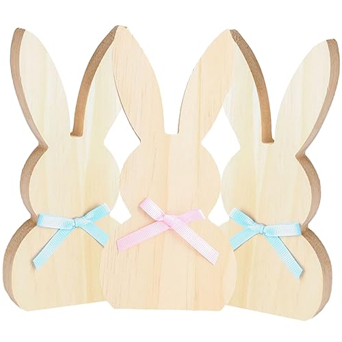IMIKEYA 3 Stück Diy Osterhasen Holzfiguren Unvollendete Dekoration für Ostern Zufällige Farbige Schleifen für Bastelprojekte und Festtagsdekoration Zufällige Farbe IMIKEYA 3 Stück Diy Osterhasen Holzfiguren Unvollendete Dekoration für Ostern Zufällige Farbige Schleifen für Bastelprojekte und Festtagsdekoration Zufällige Farbe von IMIKEYA