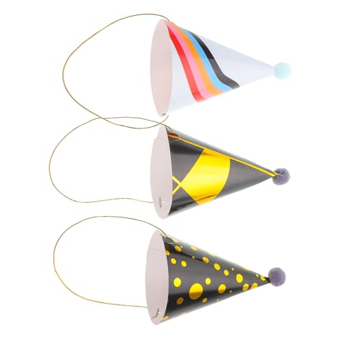 IMIKEYA 3 Stück Geburtstagshut Mit Goldprägung 1/2 Geburtstagsmütze Silvesterparty Liefert Hüte Kinderpartyhüte Kappe Geburtstagstorte Hut Große Partyhüte Kegelhüte Mini-partyhut Papier IMIKEYA 3 Stück Geburtstagshut Mit Goldprägung 1/2 Geburtstagsmütze Silvesterparty Liefert Hüte Kinderpartyhüte Kappe Geburtstagstorte Hut Große Partyhüte Kegelhüte Mini-partyhut Papier von IMIKEYA