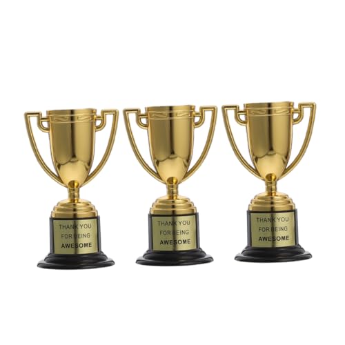 IMIKEYA 3 Stück Mini Goldene Trophäe aus Kunststoff Kleine Pokale für Kindergeburtstag Schulveranstaltungen und Wettbewerbe für Besondere Leistungen Vielseitige Dekoration IMIKEYA 3 Stück Mini Goldene Trophäe aus Kunststoff Kleine Pokale für Kindergeburtstag Schulveranstaltungen und Wettbewerbe für Besondere Leistungen Vielseitige Dekoration von IMIKEYA