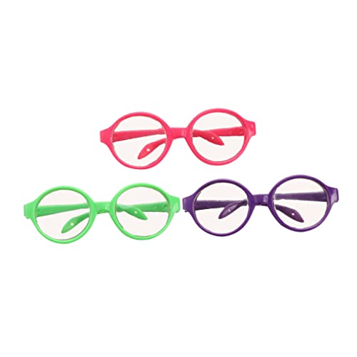 IMIKEYA 3 Stück Puppenbrille Puppe putzbrille Puppe mit Brille Mini Mädchen funkeln puppenkleidung Puppen Kleidung Puppe Brillen Puppe verkleiden Sich Brillen Plastik von IMIKEYA