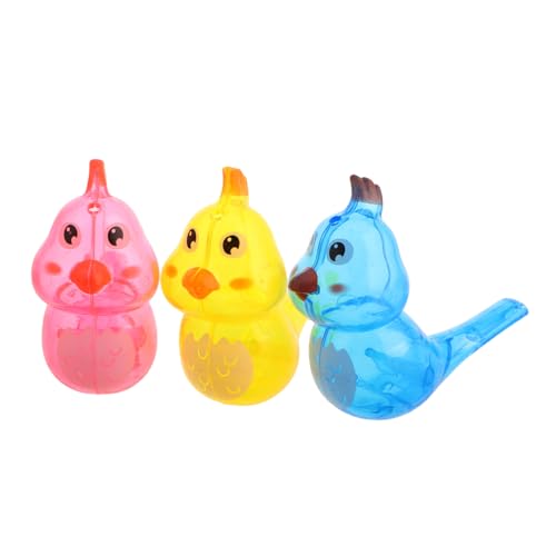 IMIKEYA 3 Stück Teiliges Wasservogel Pfeifen aus Kunststoff Niedliches Vogel Design Fördert und Mundmuskeltraining Geeignet für Kleinkinder Familienaktivitäten und Outdoor Spielspaß von IMIKEYA