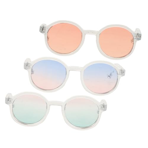 IMIKEYA 3 Stück Zubehör Für Puppenbrillen Puppe Verkleiden Zubehör Minibrille Für Puppe Miniaturpuppenbrille Minipuppenbrille Puppen Mini-Brille Puppenhauszubehör Für Plastik von IMIKEYA