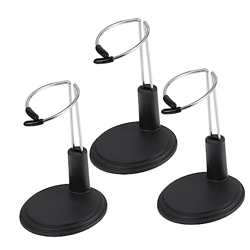 IMIKEYA 3 Stücke Puppenständer halten Puppenanzeigehalter Puppe Stehen klar Blau Puppen doll Accessories tooniesregal Puppenhalterung Stützständer für Puppen Eisen Black von IMIKEYA