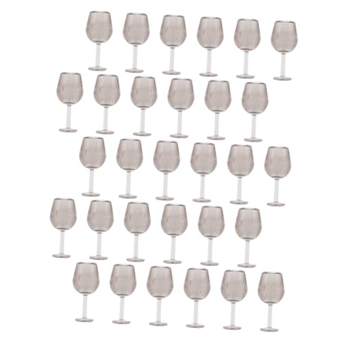 IMIKEYA 30 Stück Puppenhaus Miniaturen Mädchen Puppenkelch für Kelch Puppe Brille Fee mikrowe puppenstubenmöbel dollhaus ziernieten Miniaturbrille Mini-Brille Plastik Grey von IMIKEYA