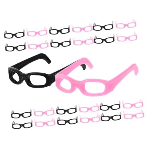 IMIKEYA 30 Stück Puppenhausbrillen Puppenkostümbrillen Mini Puppen Kostümzubehör Retro Mini Sonnenbrillen Puppen Mini Brillenrahmen Mini Brillen Modell Puppensonnenbrille Kleine von IMIKEYA
