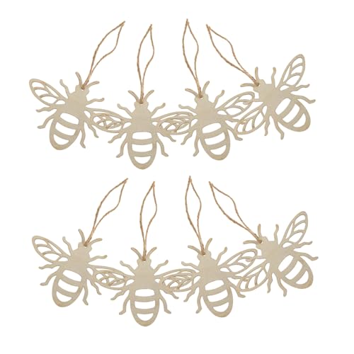 IMIKEYA 30 Stück Teiliges Holz bienen deko Unbehandelte Holzstücke für Kreative DIY basteleien Handbemalbare Holzscheiben Sicher und Kindgerecht für Bastelprojekte und Kunsthandwerk von IMIKEYA