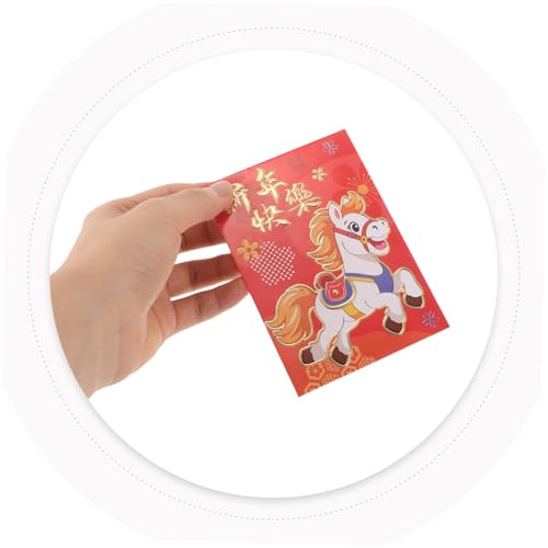 IMIKEYA 300 Stk. Rote Umschläge Jahr Des Pferdes Chinesische Neujahr Lucky Money Bags mit Eleganten Pferdemustern Kreative Hong Bao für Frühlingsfest Hochzeit und Geburtstagsfeiern IMIKEYA 300 Stk. Rote Umschläge Jahr Des Pferdes Chinesische Neujahr Lucky Money Bags mit Eleganten Pferdemustern Kreative Hong Bao für Frühlingsfest Hochzeit und Geburtstagsfeiern von IMIKEYA