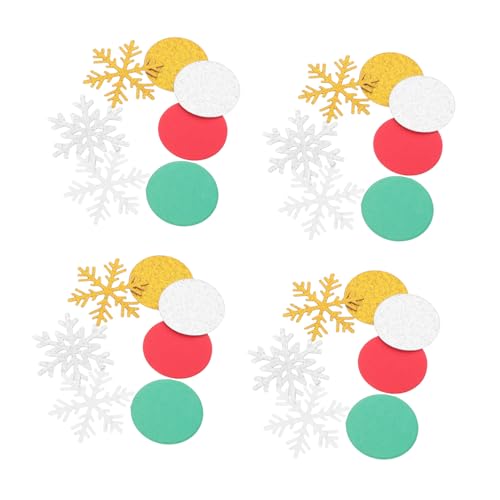 IMIKEYA 300 Stück Weihnachts Konfetti Schneeflocken Glitzer Papierstreusel Rot Grün Gold Silber Party Tischdeko Winter Festliche Streudeko für Weihnachts und Neujahrsfeiern von IMIKEYA