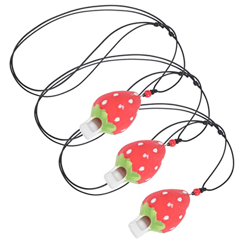 IMIKEYA 3Stücke Keramik Pfeifen Halsketten Für Lustige Spielzeuginstrumente Mit Lanyard Geburtstagsgeschenke Für Kleine Erdbeer Designs IMIKEYA 3Stücke Keramik Pfeifen Halsketten Für Lustige Spielzeuginstrumente Mit Lanyard Geburtstagsgeschenke Für Kleine Erdbeer Designs von IMIKEYA