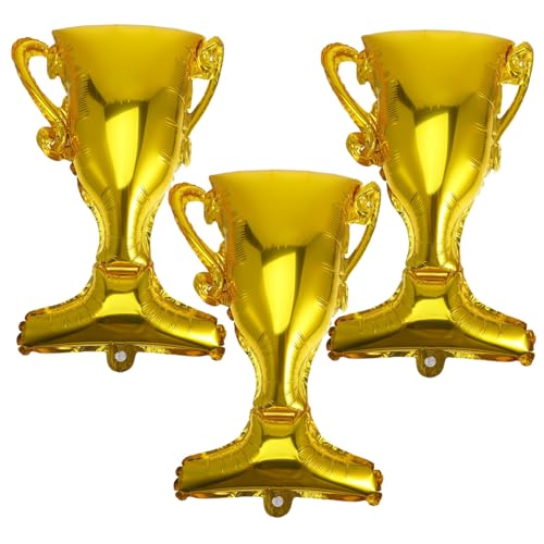 IMIKEYA 3Stücke Trophäenballon Aus Aluminiumfolie Goldene Champion Ballons Für Abschlussfeiern Geburtstagsfeiern Und Besondere Anlässe Party Dekorationen von IMIKEYA