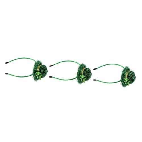 IMIKEYA 3st Irisches Stirnband Deko Schminke Klammer Mütze Haargummis Mini-blumenstrauß Tiara Haarschmuck Kappen Bilden Haarband Zylinder Stirnbänder Kind Haarnadel Zellstoff Erwachsener von IMIKEYA