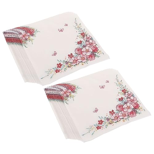 IMIKEYA 4 Blumenserviette Blumen- Servietten für Blumenpartys Papierserviette dekorativ Aufschlag party accessoires geburtstagsservietten Party-Papierservietten Partei Seidenpapier von IMIKEYA
