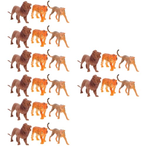 IMIKEYA 4 Sätze Tieraufsätze Für Kuchen Gefälschte Tierfiguren Kleintiermodell Dekorative Tierkuchenverzierung Tierornament Cartoon-kuchen- Plastik 6 Stück * 4 von IMIKEYA