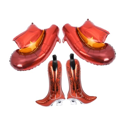 IMIKEYA 4 Stück Dekorative Luftballons Westernballons Partyballons Im Western-stil Cowboy-luftballons Cowgirl Westen Western-partyballons Erste Cowboystiefel-ballons Brown Aluminiumfolie IMIKEYA 4 Stück Dekorative Luftballons Westernballons Partyballons Im Western-stil Cowboy-luftballons Cowgirl Westen Western-partyballons Erste Cowboystiefel-ballons Brown Aluminiumfolie von IMIKEYA