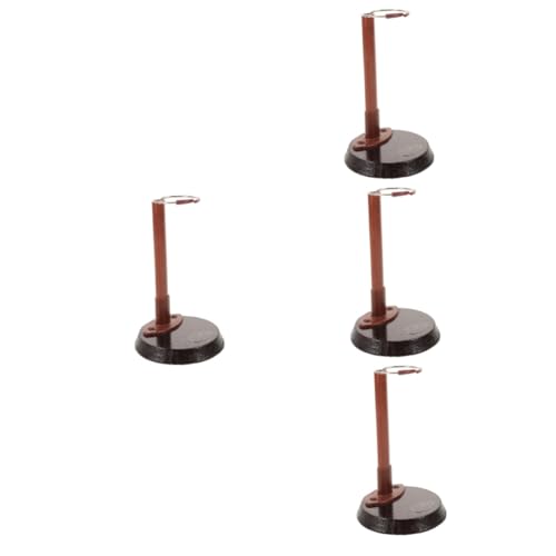 IMIKEYA 4 Stück Doll Display Stand für Verschiedene Puppengrößen Eleganter Stabiler Puppenständer aus Braunem Holz Durchmesser Höhe Einfach zu Transportieren und Vielseitig Einsetzbar von IMIKEYA