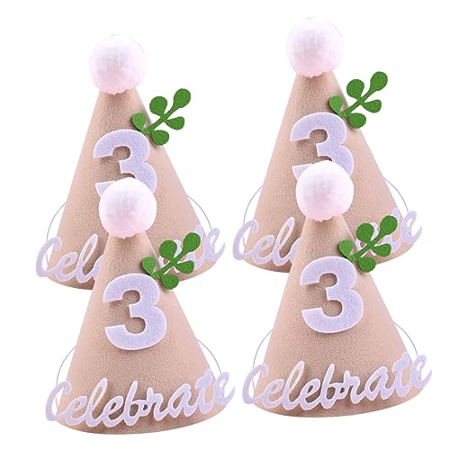 IMIKEYA 4 Stück Geburtstagshut Säuglingshüte Babymütze Spielzeuggeburtstagshüte käppis für happy birthday tortendeko Partyhüte Kindergeburtstag Geburtstagskopfbedeckung Vlies IMIKEYA 4 Stück Geburtstagshut Säuglingshüte Babymütze Spielzeuggeburtstagshüte käppis für happy birthday tortendeko Partyhüte Kindergeburtstag Geburtstagskopfbedeckung Vlies von IMIKEYA