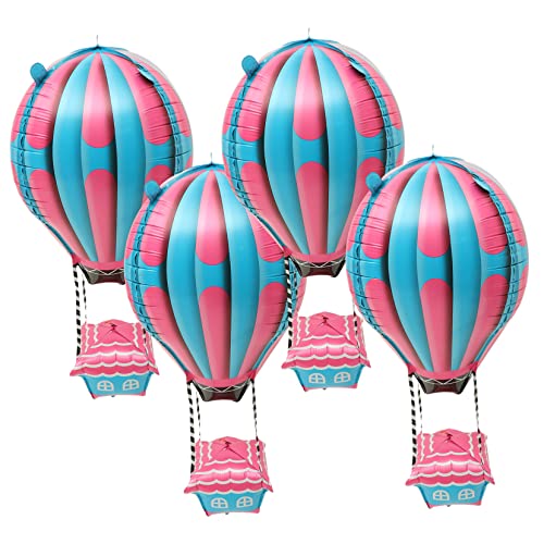 IMIKEYA 4 Stück Heißluftballon Kinderparty Ballon Deckendekoration Karneval Ballon Dekorationen Für Geburtstagsfeiern Gastgeschenke Luftballons Aluminiumfolie Aufblasbar 4d Partybedarf von IMIKEYA