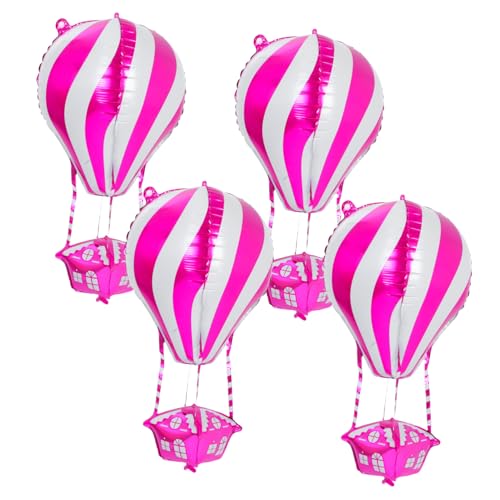 IMIKEYA 4 Stück Heizballon Reise-Party-Ballons Heißluftballondekoration Ballons in Heißluftballonform Heißluftballonspielzeug Heißluftballon-Stütze Partyballon Aluminiumfolie Rosig IMIKEYA 4 Stück Heizballon Reise-Party-Ballons Heißluftballondekoration Ballons in Heißluftballonform Heißluftballonspielzeug Heißluftballon-Stütze Partyballon Aluminiumfolie Rosig von IMIKEYA