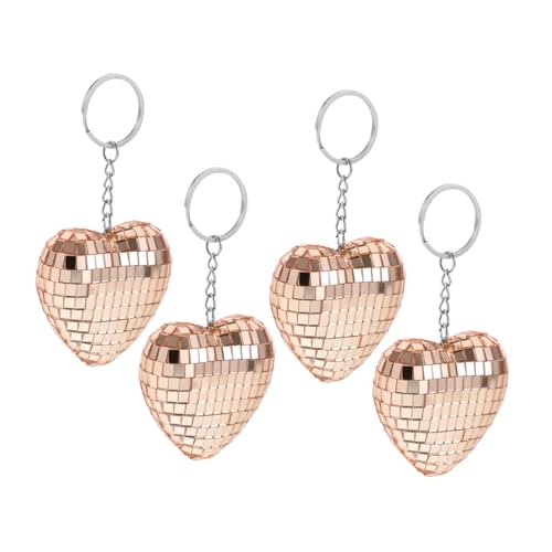 IMIKEYA 4 Stück Herzförmiger Mini Disco Ball Schlüsselanhänger Spiegelnde Kugeldeko Glänzendes Partyornament Tragbarer Taschenanhänger Festliches für Weihnachten und Feiern IMIKEYA 4 Stück Herzförmiger Mini Disco Ball Schlüsselanhänger Spiegelnde Kugeldeko Glänzendes Partyornament Tragbarer Taschenanhänger Festliches für Weihnachten und Feiern von IMIKEYA