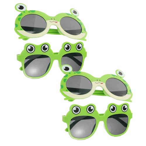 IMIKEYA 4 Stück Lustige Frosch Sonnenbrillen Tierische Cartoon Brillen für Geburtstagsfeiern Leichte Party Deko für Sommer Strand Pool und Foto Spaß von IMIKEYA