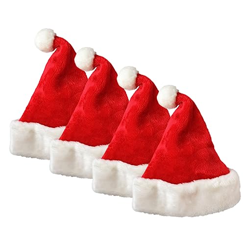 IMIKEYA 4 Stück Teiliges Dicke Klassische Weihnachtsmützen Weichem Plüschrand Unisex Partyhüte für Erwachsene und Jugendliche Strapazierfähige Wiederverwendbare Weihnachtsfeier Deko IMIKEYA 4 Stück Teiliges Dicke Klassische Weihnachtsmützen Weichem Plüschrand Unisex Partyhüte für Erwachsene und Jugendliche Strapazierfähige Wiederverwendbare Weihnachtsfeier Deko von IMIKEYA